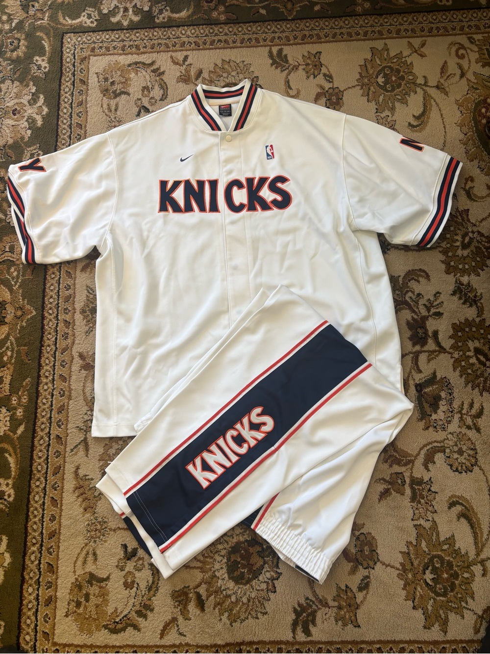 Vintage Nike New York Knicks NBA snap-up warm-up TrackSuit size 2X